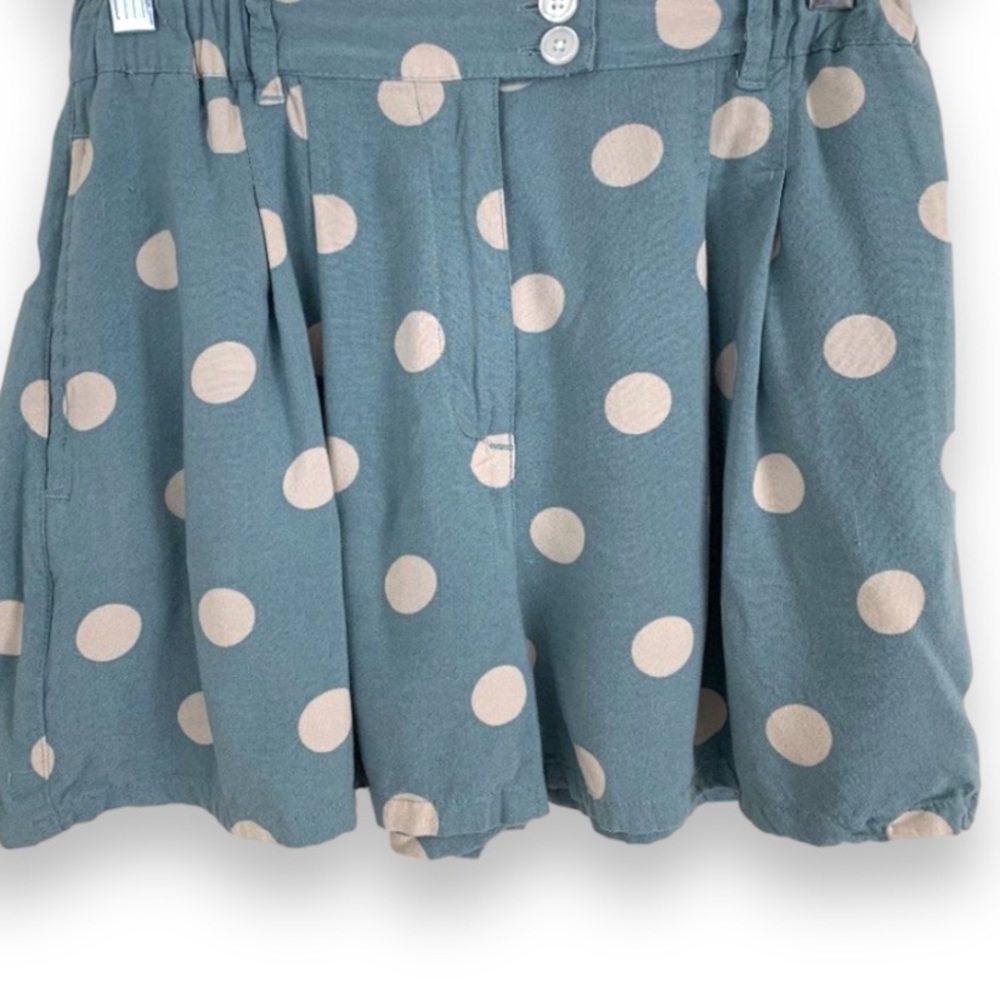UO URBAN OUTFITTERS KIMCHI BLUE Pleated Baby Blue Polka Dot Print Shorts Small